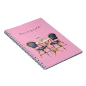 Carnet Sac à baguettes rose bleu Paris (Côté Droit)