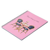 Carnet Sac à baguettes rose bleu Paris (Côté gauche)