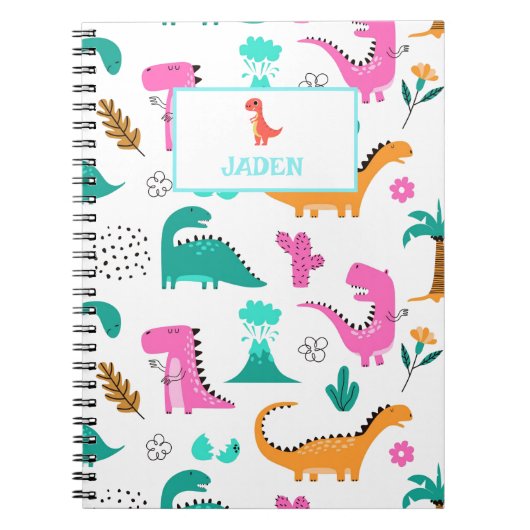 Carnet Sac à dos pour enfants Dinausor Retour à l'école (Devant)