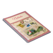 Carnet Sac à gratte rose rustique (Côté Droit)