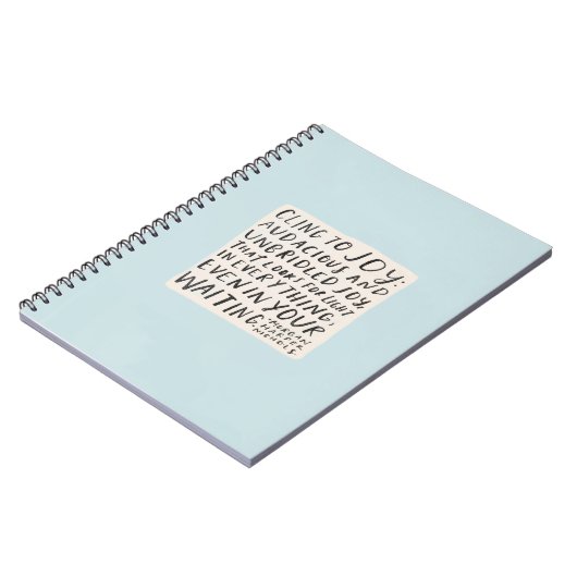 carnet "s'accrocher à la joie" (Côté gauche)