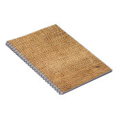 Carnet Sacoche Burlap Brown : Arrière - plan de tissu tex (Côté Droit)