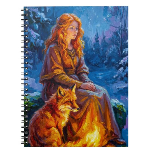 Carnet Sacred Nature: Celtic Goddess Brigid Art on Canvas (Devant)