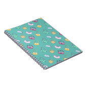 Carnet Sacs à main mignonne Doodles Motif Turquoise (Côté Droit)