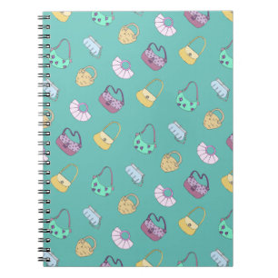 Carnet Sacs à main mignonne Doodles Motif Turquoise