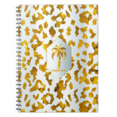 Carnet Safari Chic Luxe Gold & White Poster de animal (Devant)