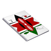 Carnet Safari Drapeau Kenyan Conception : Liste de seaux (Côté Droit)