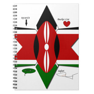 Carnet Safari Drapeau Kenyan Conception : Liste de seaux