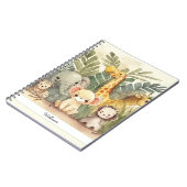 Carnet Safari personnalisé animaux de la jungle (Côté gauche)