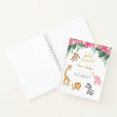 Carnet Safari thème Baby Girl Douche Guest Book (Intérieur)