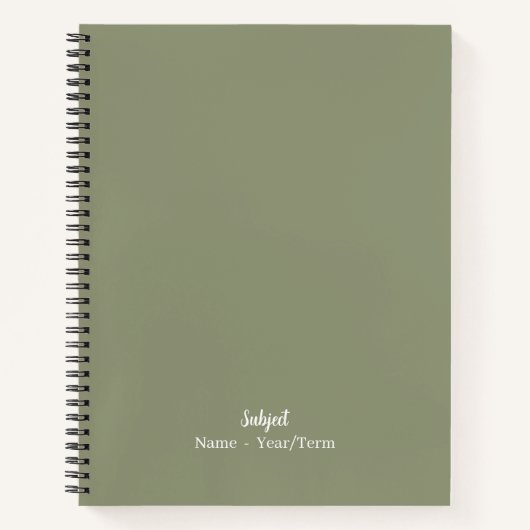 Carnet Sage (Devant)