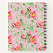 Carnet Sage à Fleur de Cerisier Monogramme Nom (Dos)