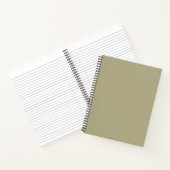 Carnet Sage à gauche vert et noir Nom personnalisé (Intérieur)