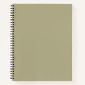 Carnet Sage à gauche vert et noir Nom personnalisé (Devant)