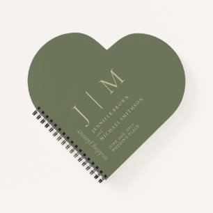 Carnet Sage and Gold Formal Simple Love Wedding planner