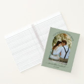 Carnet Sage Green Arch Personnalisé Photo Mariage invité (Intérieur)