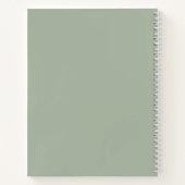 Carnet Sage Green Arch Personnalisé Photo Mariage invité (Dos)
