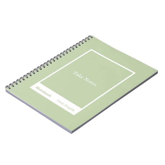 Carnet Sage Green Block Quote Classic (Côté gauche)