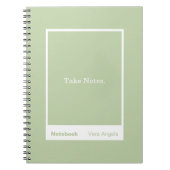 Carnet Sage Green Block Quote Classic (Devant)