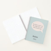 Carnet Sage green blush pink inspirational goal quote (Intérieur)
