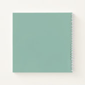 Carnet  Sage Green Guestbook Spiral Notebook (Dos)