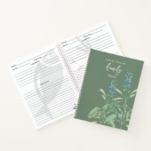 Carnet Sage Green Herbs Recette Famille Cookbook (Intérieur)