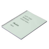 Carnet Sage green inspiration citation écriture (Côté gauche)