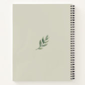 Carnet Sage Green Minimalist Spiral Notebook (Dos)