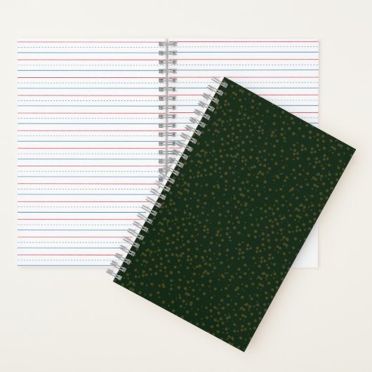Carnet Sage Green Polka Dots Modern Pattern  (À l'intérieur)