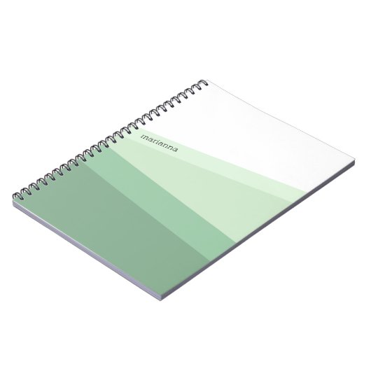 Carnet Sage Green Tones Motif géométrique (Côté gauche)