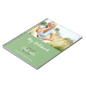 Carnet Sage photo monogramme nom (Côté gauche)