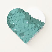 Carnet Sage vert coeur dragon sur blanc (Dos)