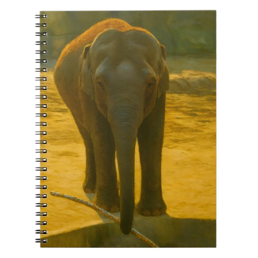 Carnet Sagesse des éléphants d'or - faune majestueuse (Devant)