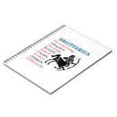 Carnet Sagittaire Horoscope Symbole zodiaque (Côté gauche)