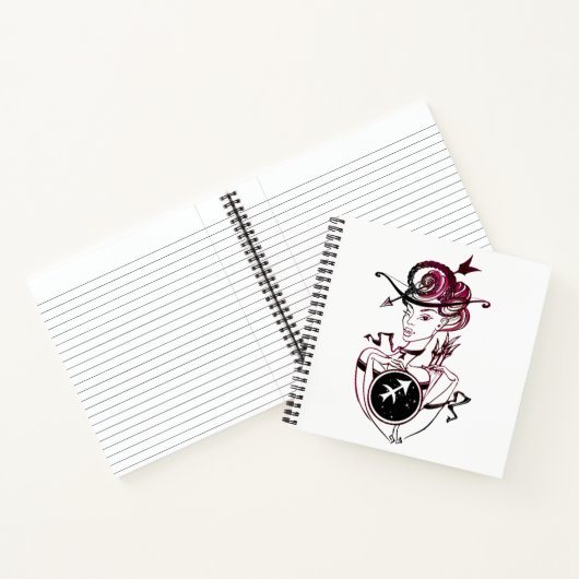 Carnet Sagittaire personnalisé Art déco dame (Intérieur)