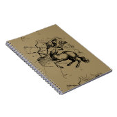 Carnet Sagittarius Constellation Carte Engraving Hevelius (Côté Droit)