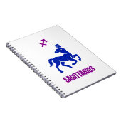 Carnet Sagittarius Zodiac Blue Silhouette Centaur (Côté Droit)