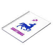 Carnet Sagittarius Zodiac Blue Silhouette Centaur (Côté gauche)