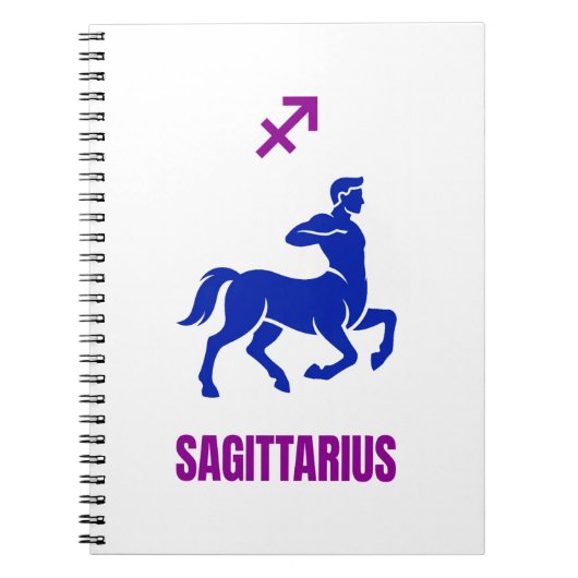 Carnet Sagittarius Zodiac Blue Silhouette Centaur (Devant)