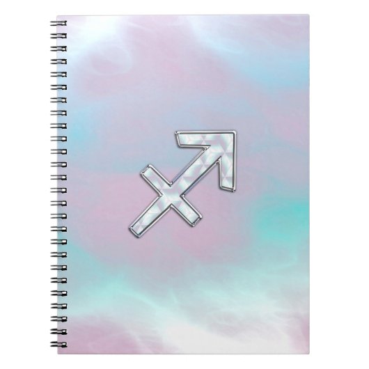 Carnet Sagittarius Zodiac signe sur Mère de style perle (Devant)