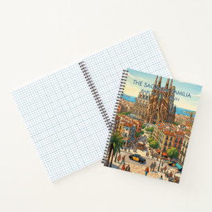 Carnet Sagrada Familia Barcelone Espagne Voyage Art Vinta