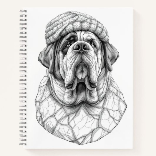 Carnet Saint Bernard Marble Statue Antique Style Notebook (Devant)