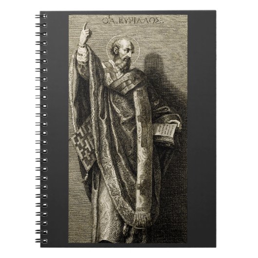 Carnet Saint Cyrille de Jérusalem Art Graphique Sacré (Devant)