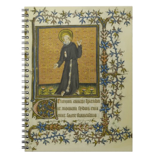 Carnet Saint François d'Assise Manuscrit médiéval (Devant)