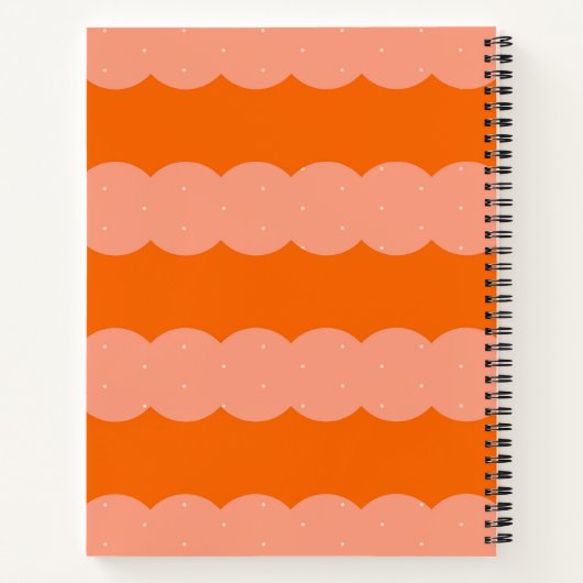 Carnet Saint-Jacques d'esthétique orange et rose (Dos)
