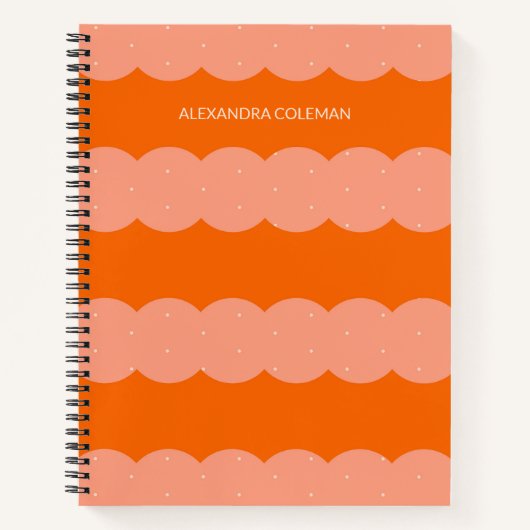 Carnet Saint-Jacques d'esthétique orange et rose (Devant)