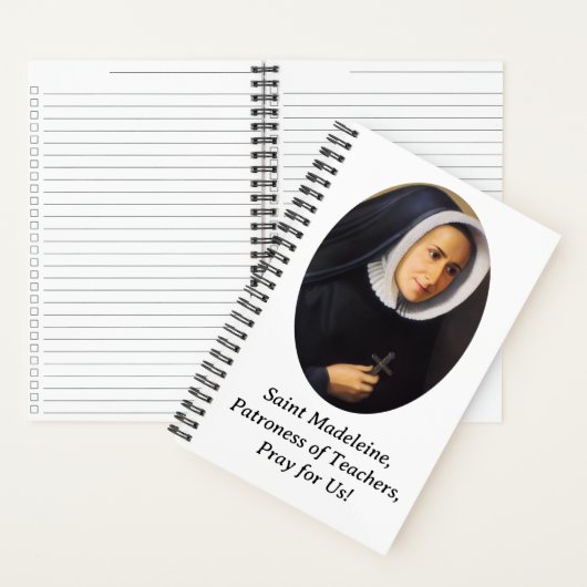Carnet Saint Madeleine Patron Saint des Enseignants (À l'intérieur)