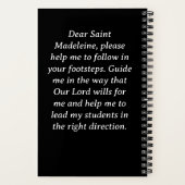 Carnet Saint Madeleine Patron Saint des Enseignants (Verso)