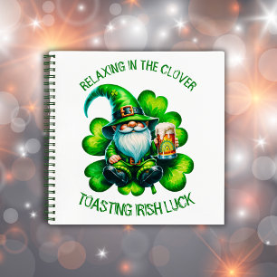 Carnet Saint Patrick Gnome mignonne avec bière  