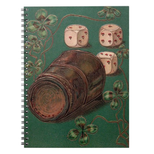 Carnet Saint-Patrick vintage, dés de chance irlandaise (Devant)